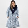 Roupão Pzama Microfibra Estampado Feminino Onça Gelo - 1