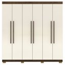 Ver imagem 1 de Guarda Roupa Casal 6 Portas 2g 218 Cm 10037 Imbuia Champanhe Vlr