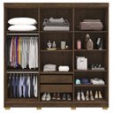 Ver imagem 2 de Guarda Roupa Casal 6 Portas 2g 218 Cm 10037 Imbuia Champanhe Vlr