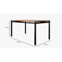 Ver imagem 5 de Conjunto Mesa Valência 1,70x0,80- 6 Cadeiras Atenas Preto Fosco com Assento Cinza