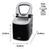 Máquina de Gelo em Cubo Portátil 13kg/24h 1400w Caseira Rápido Preta Amvox Amg 113 110v - 2