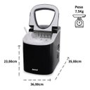 Ver imagem 2 de Máquina de Gelo em Cubo Portátil 13kg/24h 1400w Caseira Rápido Preta Amvox Amg 113 110v