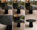 Ver imagem 3 de Mesa de Jantar Cone Preto - Redonda 80cm - Mármore São Gabriel