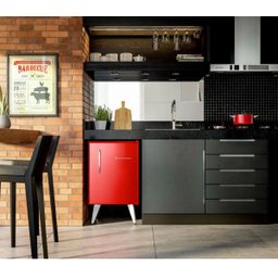 Frigobar Brastemp Retro 76 litros Vermelho - BRA08AV - 6