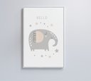 Ver imagem 6 de Quadro Infantil Hello Elefante Decor&quadros Arte022 80x120 Cm Adesivo Fotográfico