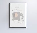Ver imagem 7 de Quadro Infantil Hello Elefante Decor&quadros Arte022 80x120 Cm Adesivo Fotográfico