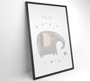 Ver imagem 5 de Quadro Infantil Hello Elefante Decor&quadros Arte022 80x120 Cm Adesivo Fotográfico