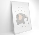 Ver imagem 4 de Quadro Infantil Hello Elefante Decor&quadros Arte022 80x120 Cm Adesivo Fotográfico