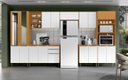 Ver imagem 1 de Cozinha modulada completa 4,10cm Luana - Cinamomo/Branco Aramóveis