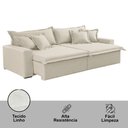 Ver imagem 4 de Sofá Montreal Linho 02 Módulos de 100m B25cm Meu Sofá Online