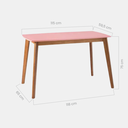 Ver imagem 2 de Escrivaninha para Quarto Áustria Cor Rosa e Mel