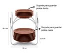 Ver imagem 2 de Suporte para Pratos até 24 Pratos Organizador de Cozinha Organizador