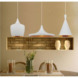 Pendente Chapeu Branco/Dourado Aluminio Tom Dixon Blumenau - 2