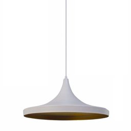 Pendente Chapeu Branco/Dourado Aluminio Tom Dixon Blumenau - 1