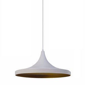 Pendente Chapeu Branco/Dourado Aluminio Tom Dixon Blumenau