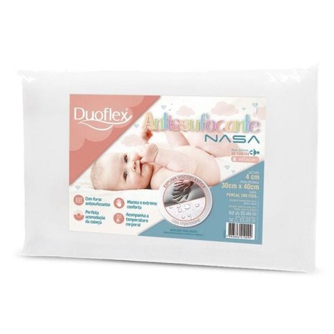 Travesseiro Antisufocante Nasa Kids Impermeável - Duoflex
