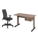 Ver imagem 1 de Jogo Mesa com Gaveteiro e Cadeira Giratória Montana Preto