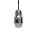 Ver imagem 1 de Pendente Kira Metal e Vidro Cromado 10x23CM 1G9 OU-2022-CR