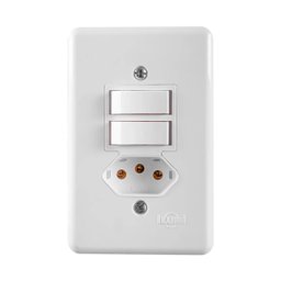 Interruptor 2 Teclas + Tomada 2p+t 20a Stylus Ilumi - 1
