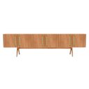 Ver imagem 1 de Balcão Buffet Aparador Lenny 274 Cm 6 Pts Lisa ou Det Telinha Laca Madeirado