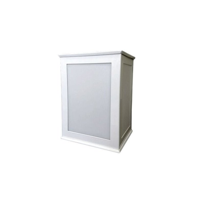 Arandela Bolt 3 Faces Branco Aço/Termoplastico 17X12,5CM