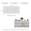 Ver imagem 4 de Aparador Buffet 4 Portas Retrô Alemanha Multimóveis BR3556