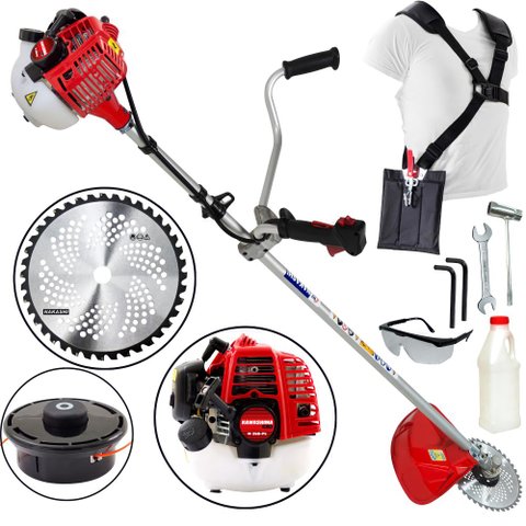 Roçadeira Com Guidão Kawashima KW260L Linha Plus 26cc 2T á Gasolina Para Uso Intensivo em