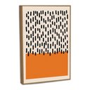 Ver imagem 1 de Quadro Decorativo Abstrato Linhas e Cores Ii com Moldura Filete