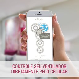 VENTILADOR DE TETO ALISEU SLIM BRANCO COM BLUETOOTH, CONTROLE REMOTO E PAREDE 127v - 5 VENTILADOR DE TETO ALISEU SLIM BRANCO COM BLUETOOTH, CONTROLE REMOTO E PAREDE 127v - 5