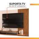 Ver mais imagens de Painel para TV até 50 Polegadas Detalhe Frisado com Prateleiras Gael Madeirado/Off White