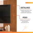 Ver imagem 6 de Painel para TV até 50 Polegadas Detalhe Frisado com Prateleiras Gael Madeirado/Off White