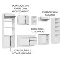 Ver mais imagens de Armário De Cozinha Completa 330cm Branco Glamy 03 Branco