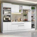 Ver imagem 1 de Armário De Cozinha Completa 330cm Branco Glamy 03 Branco