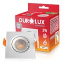 Ver imagem 3 de Spot Mini Quadrado Embutir Super Led 3w Branco Frio Ourolux Cor Branco Frio - 6400k 110v/220v