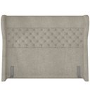 Ver imagem 4 de Kit Cabeceira Cama Box Casal 195 Cm Madrid com Puff Recamier Santorini Bouclê Creme - Lyam Decor