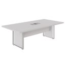 Ver imagem 1 de Mesa Reunião 240cm Escritório para 4 Pessoas com Caixa de Tomadas Corporate Cinza