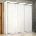 Ver imagem 1 de Guarda-roupa Casal Clarice 3 Portas 4 Gavetas Branco - Pnr Móveis