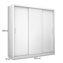 Ver imagem 4 de Guarda-roupa Casal Clarice 3 Portas 4 Gavetas Branco - Pnr Móveis