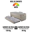 Ver imagem 7 de Bicama Box Baú 88x188 Linho Bege com Colchão Airtech Ortobom