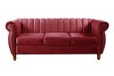 Ver imagem 1 de Sofá Chesterfield Realeza 3 Lugares Decoração Retrô - Suede Bordô
