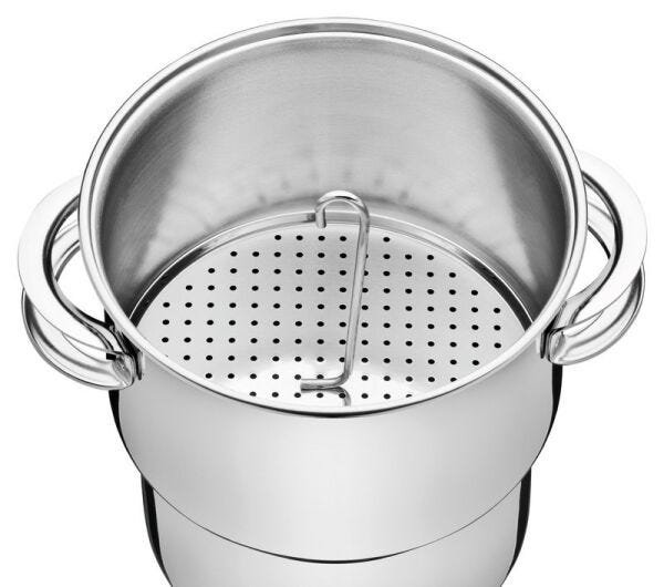 Cuscuzeira Em Aço Inox 14cm 2,2L Solar - Tramontina - 62519/140 - 2