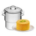 Ver imagem 3 de Cuscuzeira Em Aço Inox 14cm 2,2L Solar - Tramontina - 62519/140