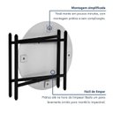 Ver imagem 6 de Mesa de Jantar Dobrável Redonda 86cm com Base de Aço Pop Branco/Preto
