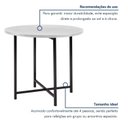 Ver mais imagens de Mesa de Jantar Dobrável Redonda 86cm com Base de Aço Pop Branco/Preto