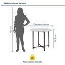 Ver imagem 4 de Mesa de Jantar Dobrável Redonda 86cm com Base de Aço Pop Branco/Preto