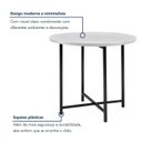 Ver imagem 7 de Mesa de Jantar Dobrável Redonda 86cm com Base de Aço Pop Branco/Preto