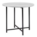 Ver imagem 3 de Mesa de Jantar Dobrável Redonda 86cm com Base de Aço Pop Branco/Preto