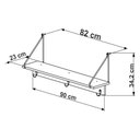 Ver imagem 3 de Prateleira Decorativa Multiuso 90cm com Ganchos Industrial Artesano