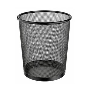 Lixeira Metal Redonda Preto Or98010 Ordene
