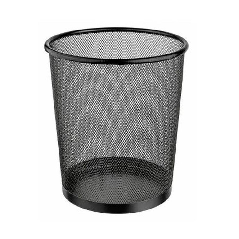 Lixeira Metal Redonda Preto Or98010 Ordene